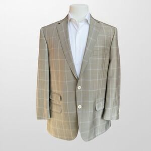 Peter Millar Mens 44T Blazer Suit Jacket Sport Coat Wool Silk Blend Two Button